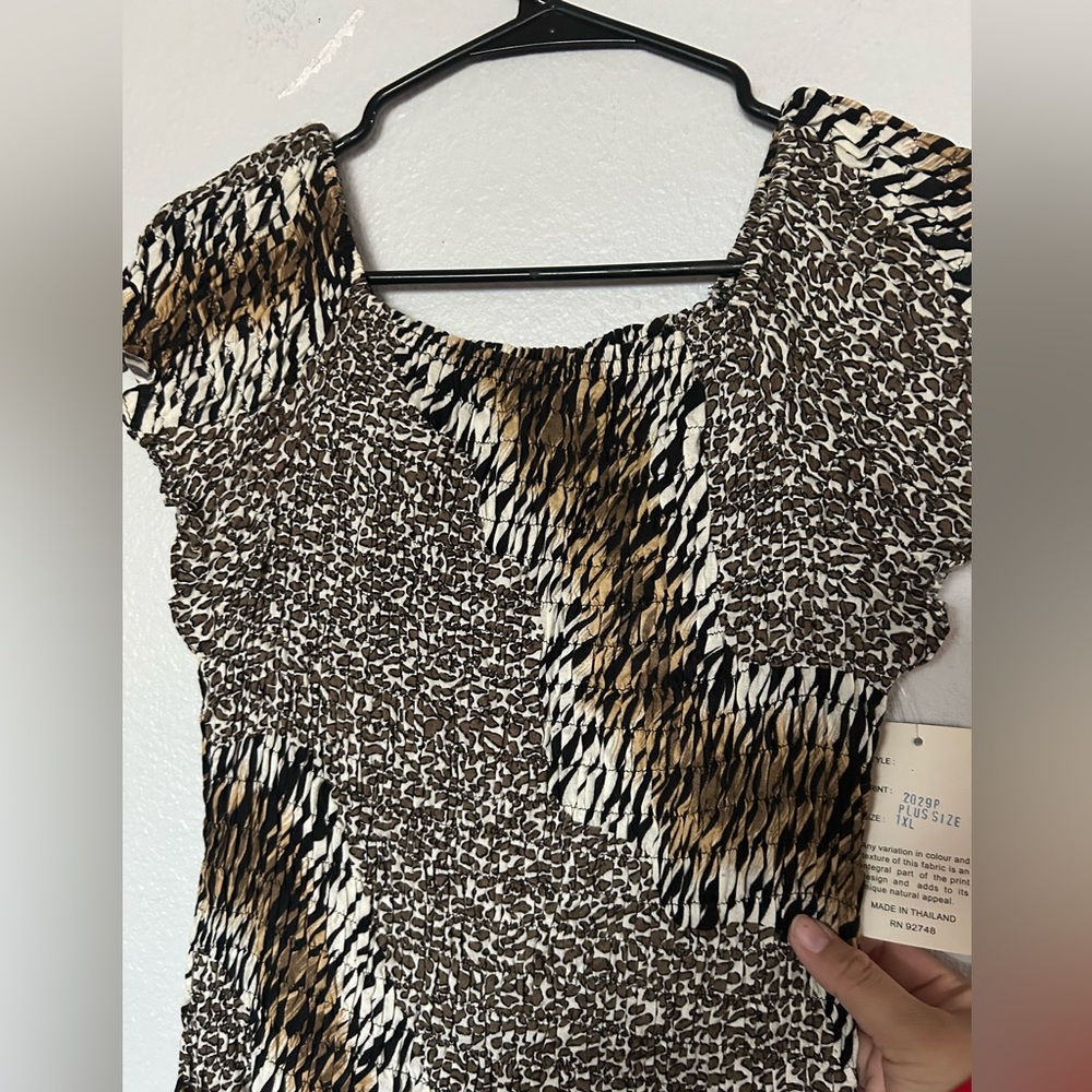 Y2K west side design zebra/cheetah print maxi sundress - Picture 3 of 7